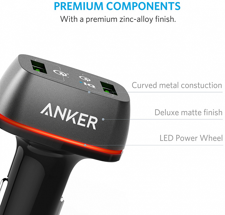 Автомобильное зарядное устройство Anker PowerDrive+ 2 Offline Packaging V3 A2224H11 (Black) купить в интернет-магазине icover