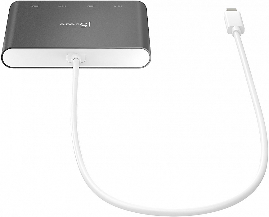 Переходник j5create JCA366 USB-C to 4xHDMI (Silver) купить в интернет-магазине icover