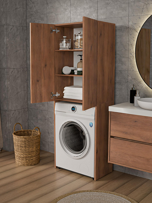 Шкафчик над стиральной машинкой Ridberg Никко (Dark Oak) купить в интернет-магазине icover