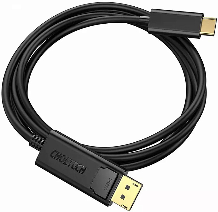 Кабель Choetech (XCP-1801BK-V1) USB-C to DisplayPort 4K PVC 1.8m (Black) купить в интернет-магазине icover