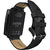 Pebble Steel - умные часы с кожаным ремешком в комплекте (Black Matte) купить в интернет-магазине icover
