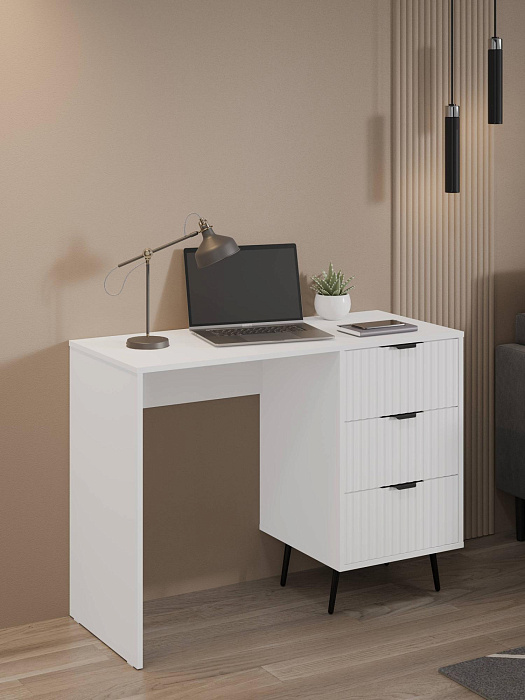 Стол письменный RIDBERG LUGANO 3Я (White/Black) купить в интернет-магазине icover