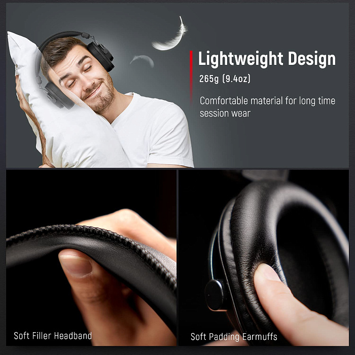 Наушники мониторные Fifine H8 Monitor Headsets (Black) купить в интернет-магазине icover