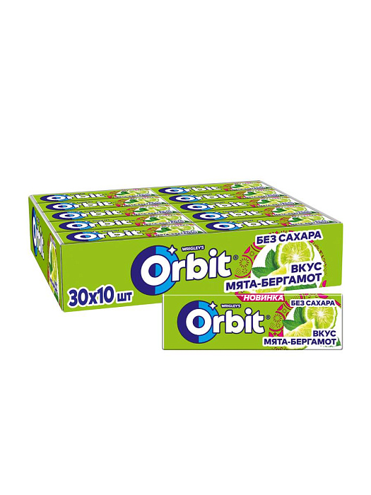 Жевательная резинка Orbit Мята-Бергамот, без сахара (30 х 13,6 г.) купить в интернет-магазине icover
