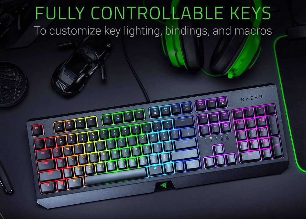 Игровая клавиатура Razer BlackWidow 2019 Green Switch RZ03-02861100-R3R1 (Black) купить в интернет-магазине icover