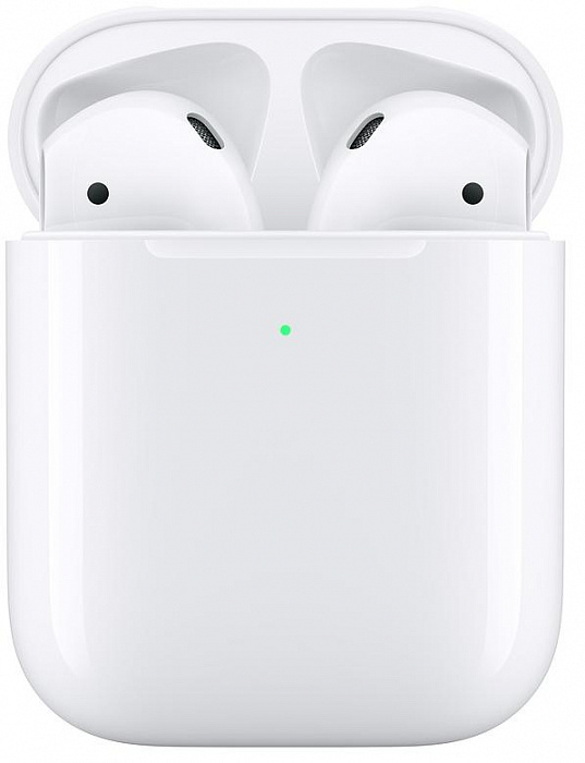 Наушники Apple AirPods в футляре с беспроводной зарядкой MRXJ2 (White) купить в интернет-магазине icover