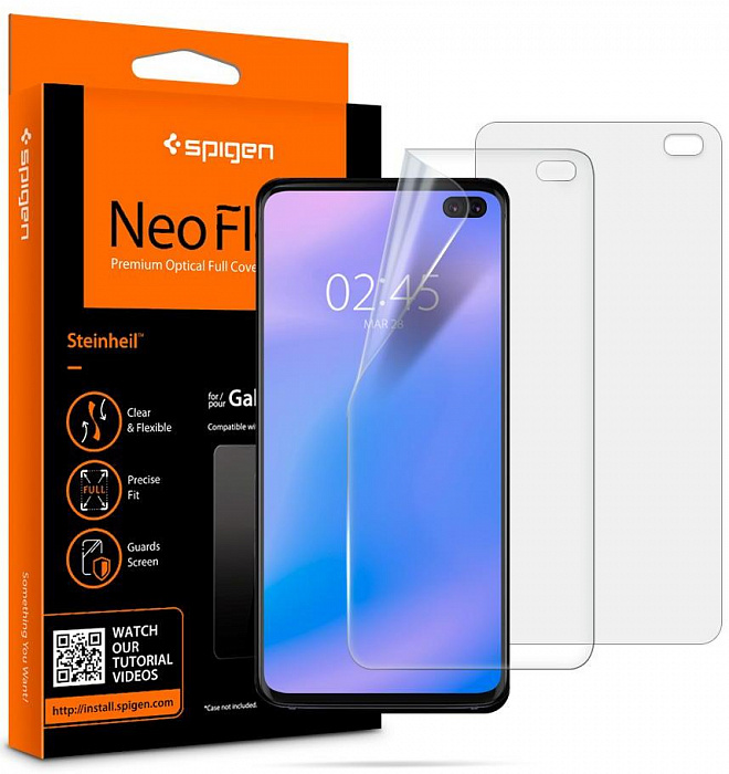 Комплект защитных пленок Spigen NeoFlex HD (606FL25695) для Samsung Galaxy S10 Plus (Clear) купить в интернет-магазине icover