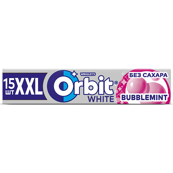 Жевательная резинка Orbit XXL White Бабблминт, без сахара (20х20.4г) купить в интернет-магазине icover