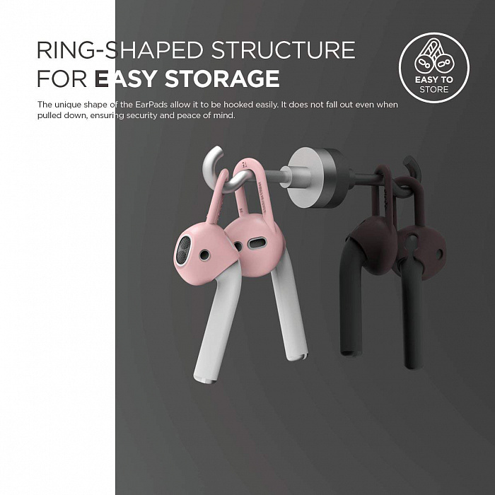 Держатель Elago Earhooks (EAP-PAD-LPK) для наушников Apple AirPods (Pink) купить в интернет-магазине icover