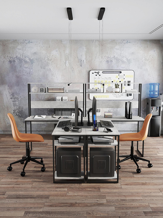 Стол компьютерный угловой лофт Ridberg ALASKA (Rock/Black) купить в интернет-магазине icover