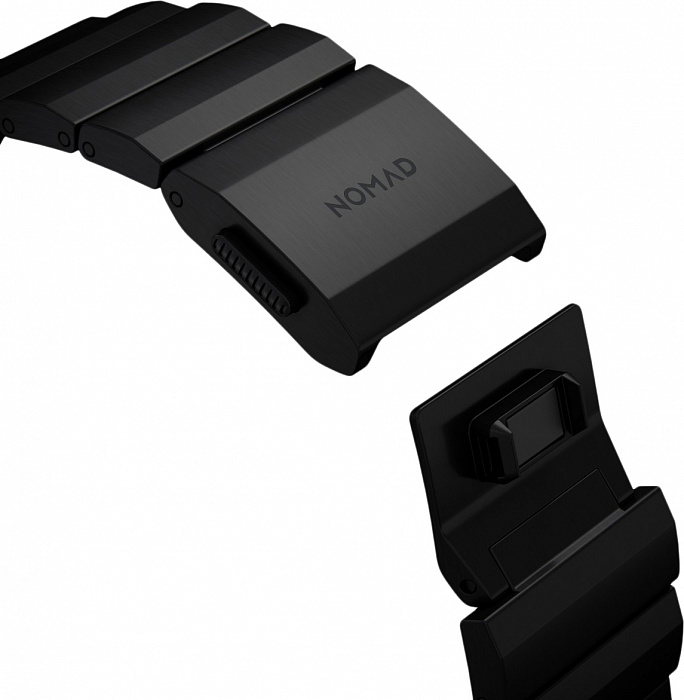 Ремешок Nomad Titanium Band v2 для Apple Watch Series SE/6/2/3/4 42/44 mm (Black) купить в интернет-магазине icover