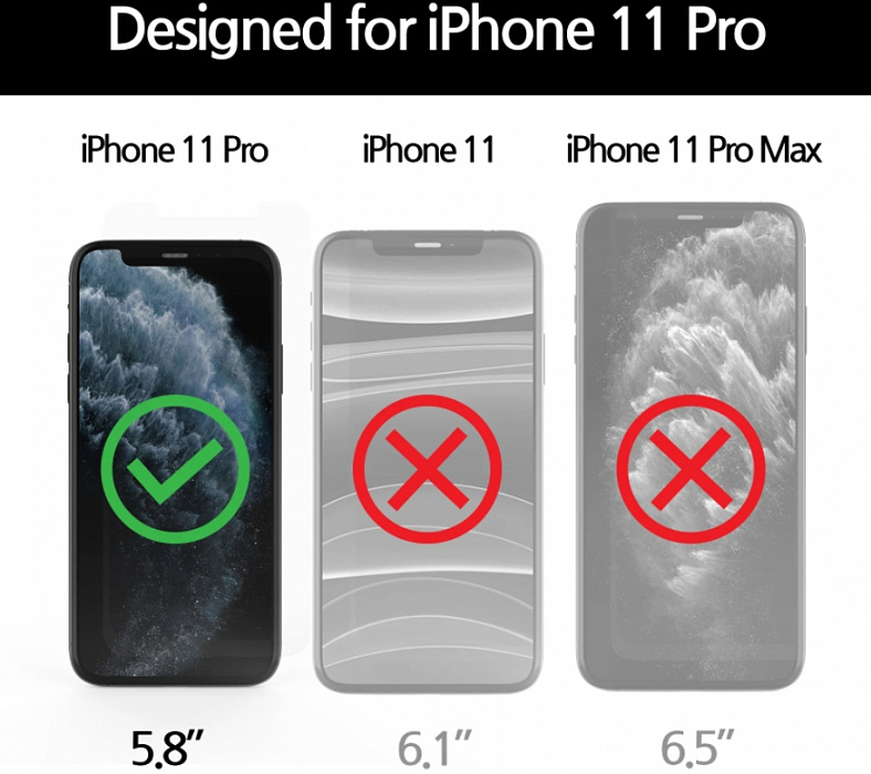 Защитное стекло Whitestone Dome без лампы (8809365403790) для iPhone 11 Pro (Clear) купить в интернет-магазине icover