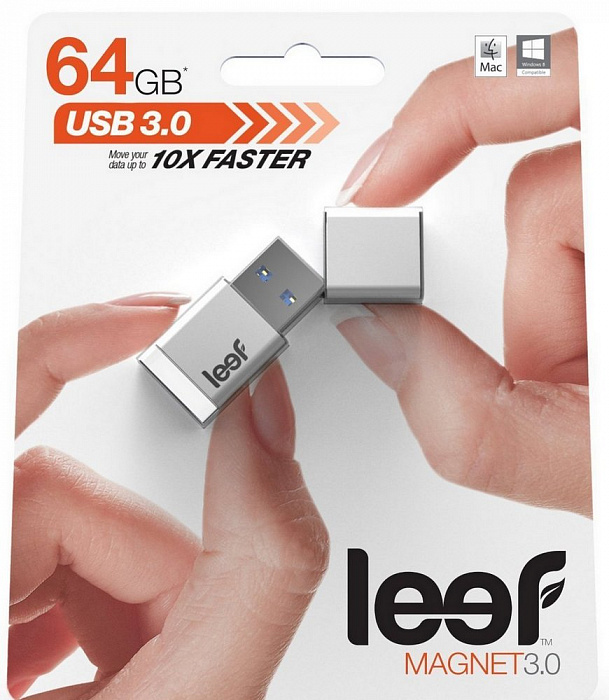 Leef Magnet 3.0 64GB - флеш-накопитель (Silver) купить в интернет-магазине icover