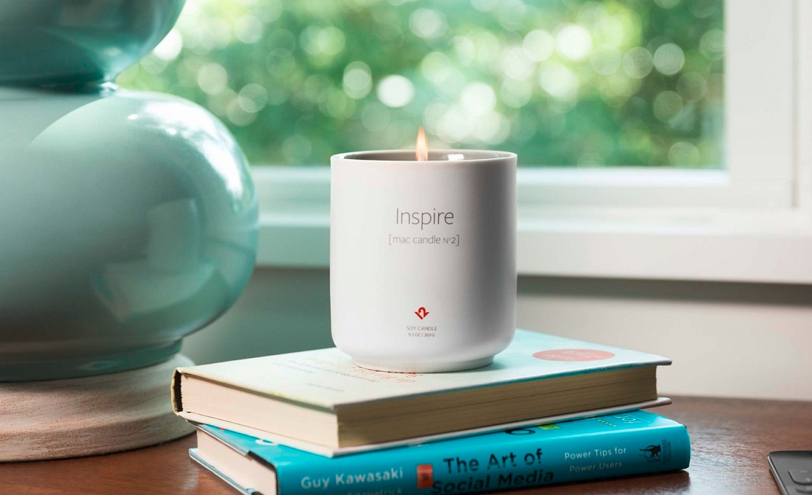 Ароматизированная свеча Twelve South Inspire Mac Candle с запахом нового MacBook (24-1616) купить в интернет-магазине icover