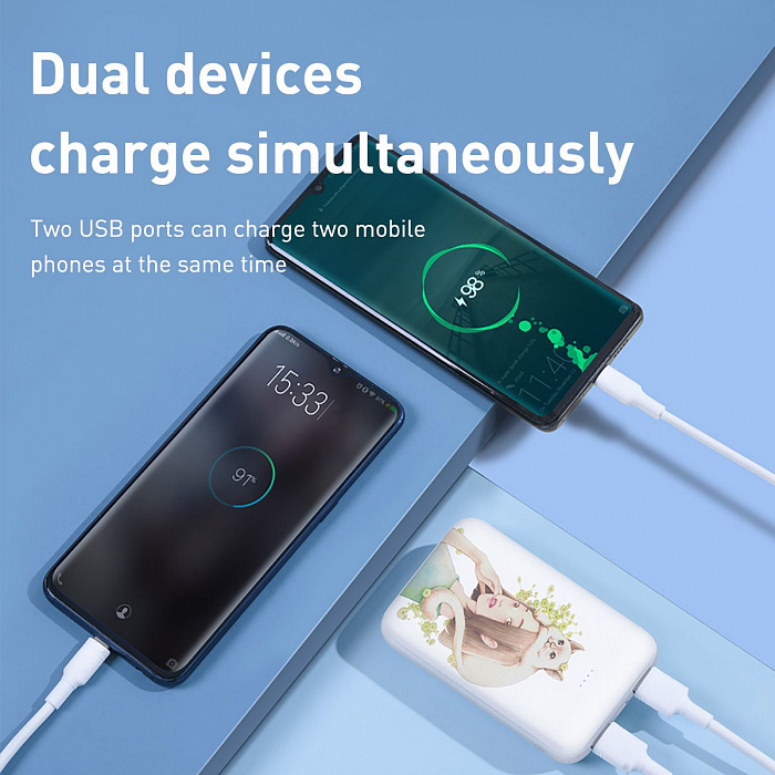 Внешний аккумулятор Baseus Mini JA 10000mAh PPX10-MD02 (Cat White) купить в интернет-магазине icover