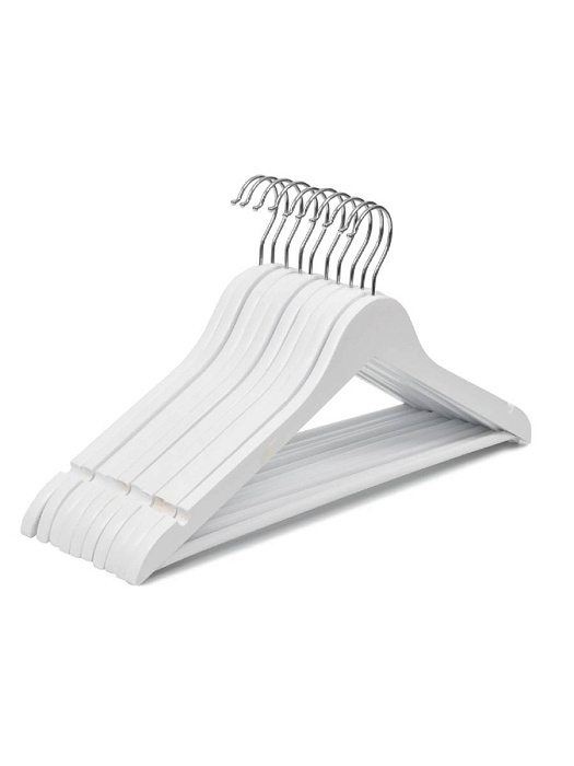 Вешалка-плечики для одежды Ridberg деревянные 30 шт. (White) купить в интернет-магазине icover