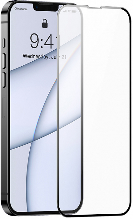 Защитное стекло Baseus 0.3mm Full-screen and Super porcelain (SGQP030101) для iPhone 13/13 Pro (Black) купить в интернет-магазине icover