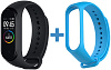 Фитнес-браслет Xiaomi Mi Band 4 + сменный ремешок Silicon (Black/Blue) купить в интернет-магазине icover
