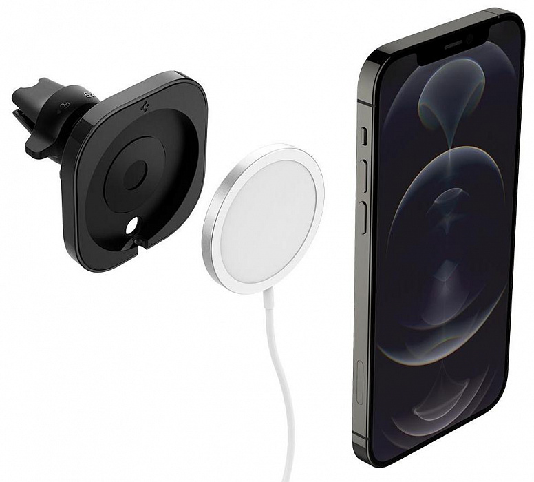 Автомобильный держатель Spigen MagFit Car Mount (ACP02791) для MagSafe (Black) купить в интернет-магазине icover