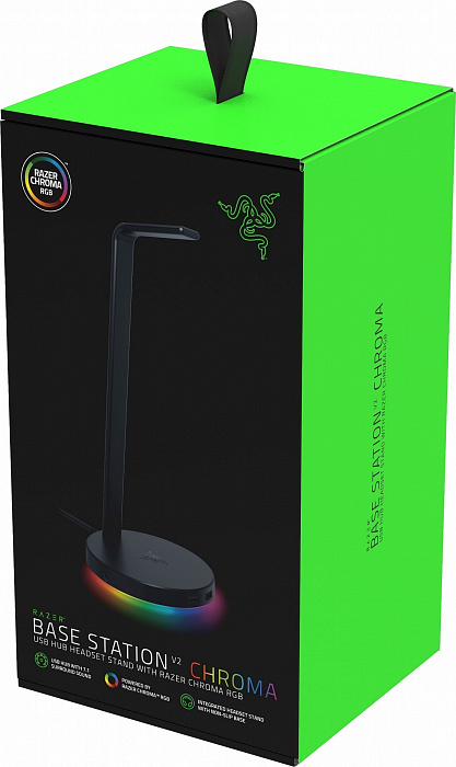 Подставка Razer Base Station V2 Chroma (RC21-01510100-R3M1) для наушников (Black) купить в интернет-магазине icover