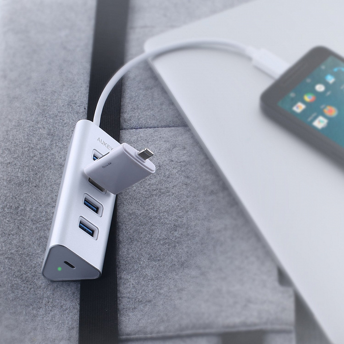 Aukey CB-C23 - USB-концентратор (Silver) купить в интернет-магазине icover