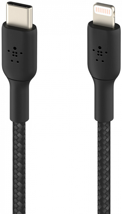 Кабель для iPod, iPhone, iPad Belkin Boost Charge USB-C/Lightning 1m CAA004bt1MBK (Black) купить в интернет-магазине icover