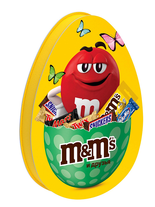 Подарочный набор M&M'S и друзья Пасхальное яйцо, набор шоколадных конфет M&M'S, Snickers, Twix, Milky Way, Mars, Bounty, Skittles (3 х 217 г.) купить в интернет-магазине icover