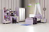 Calimera Flower FW101 - 3-х дверный шкаф с зеркалом (Beige/lilac) купить в интернет-магазине icover
