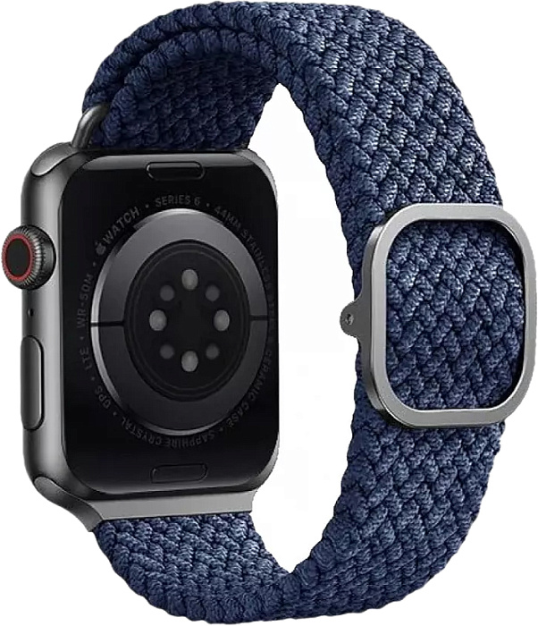 Ремешок Uniq Aspen Strap Braided (44MM-ASPOBLU) для Apple Watch 45/44/42 mm (Blue) купить в интернет-магазине icover