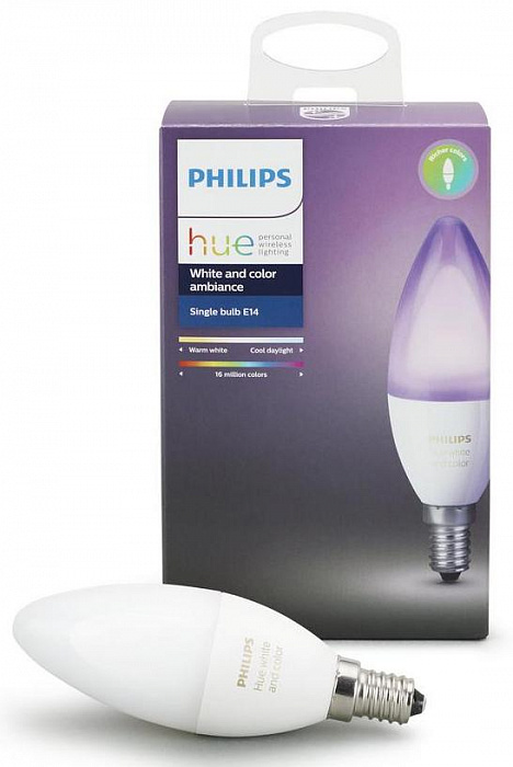 Умная светодиодная лампа Philips Hue White and Color Ambiance E12 (929001301501) купить в интернет-магазине icover