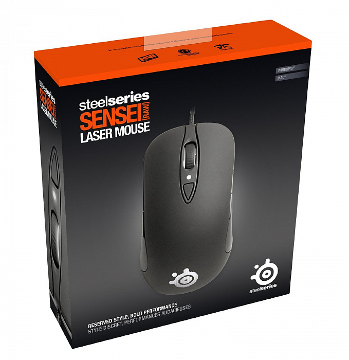 SteelSeries Sensei RAW Rubberized (62155) - проводная мышь (Black) купить в интернет-магазине icover