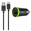 Автомобильное зарядное устройство Belkin Cable with Universal Car Charger USB-C to USB-A F7U002bt06-BLK (Black) купить в интернет-магазине icover
