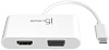 Переходник j5create JCA174 USB-C to VGA/HDMI (White) купить в интернет-магазине icover