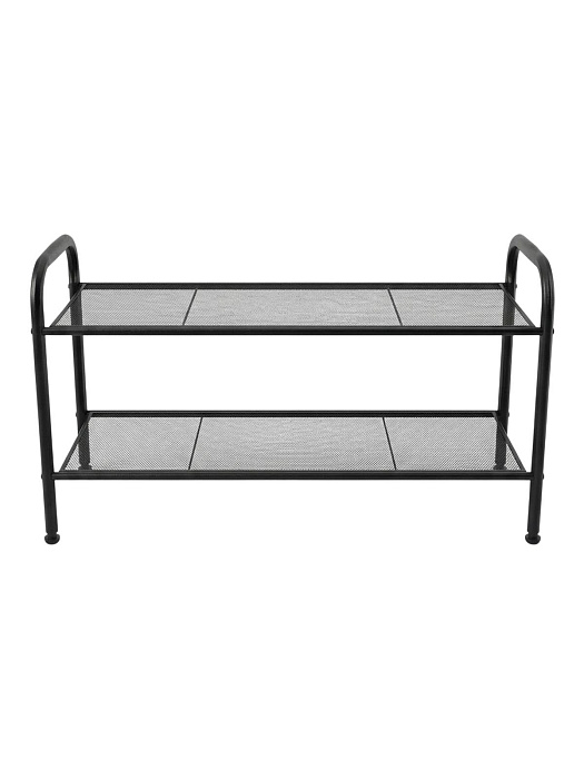 Обувница Ridberg узкая металлическая 2 полки (Black) купить в интернет-магазине icover