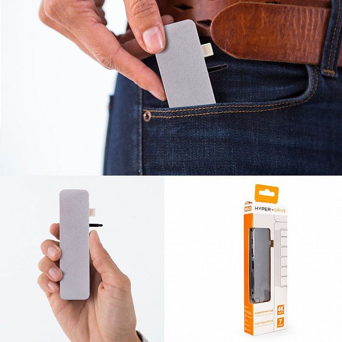 USB-концентратор HyperDrive Solo GN21D для MacBook (Silver) купить в интернет-магазине icover