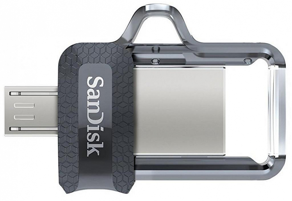 Флеш-накопитель SanDisk Ultra Dual (SDDD3-064G-G46) MicroUSB/USB 3.0 64Gb (Grey) купить в интернет-магазине icover