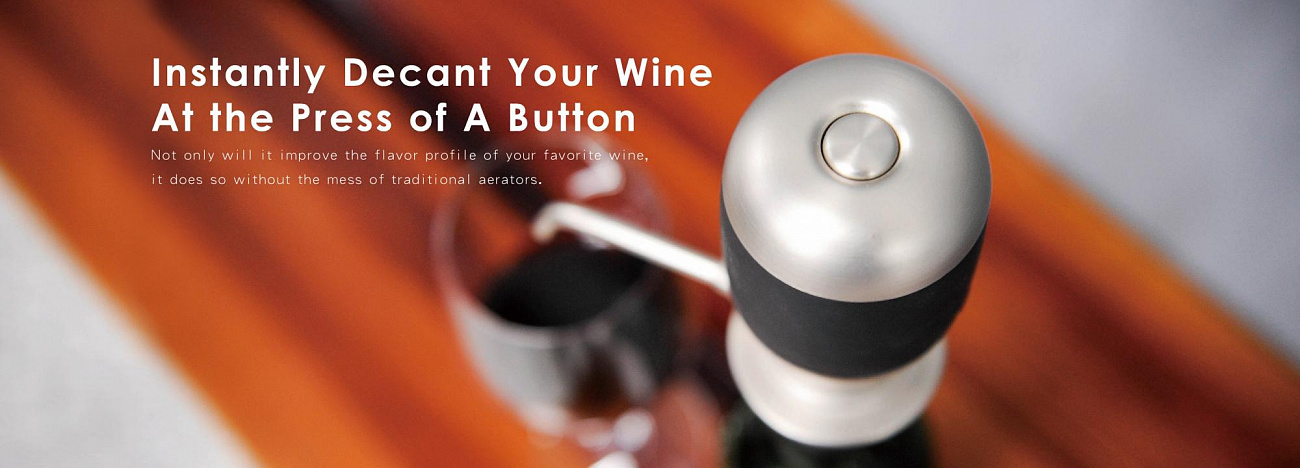 Аэратор для вина Vinaera Classic Electric Wine Aerator MV62 (Silver) купить в интернет-магазине icover