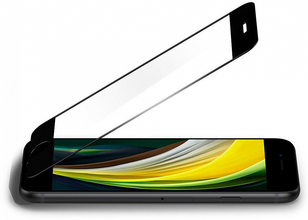 Защитное стекло Spigen Align Master FC (AGL01294) для iPhone 7/8/SE (Black) купить в интернет-магазине icover
