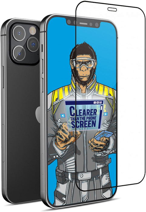Защитное стекло BlueO 2.5D Silk Anti-reflective (MB26-12-6.1) для iPhone 12/12 Pro (Black) купить в интернет-магазине icover
