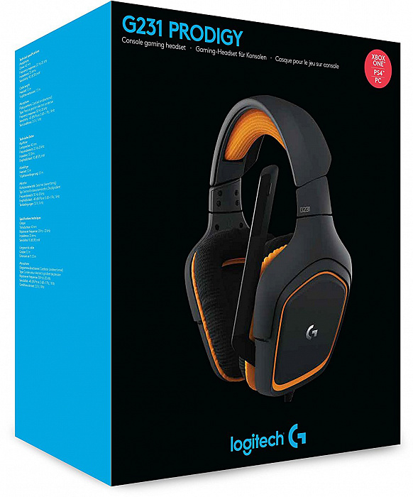 Игровая гарнитура Logitech G231 981-000627 (Black/Orange) купить в интернет-магазине icover