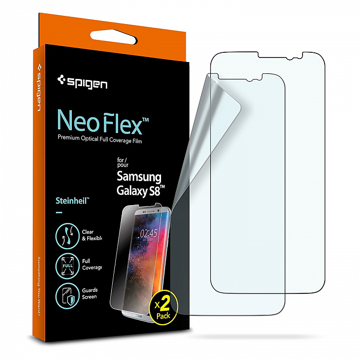 Комплект защитных пленок Spigen Screen Protector Neo Flex HD для Samsung Galaxy S8 (Crystal Clear) купить в интернет-магазине icover