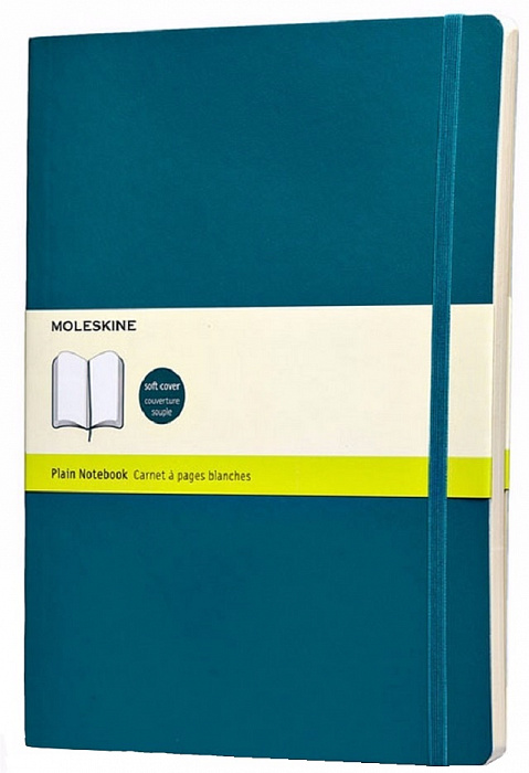 Moleskine Classic Soft XLarge (QP623B6) - нелинованный блокнот (Turquoise) купить в интернет-магазине icover
