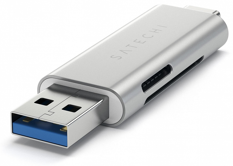 Кардридер Satechi Aluminum Card Reader ST-TCCRAS (Silver) купить в интернет-магазине icover