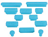 Заглушки портов i-Blason Anti Dust Cup 12psc для MacBook Pro Retina/Macbook Air (Blue) купить в интернет-магазине icover