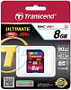 Карта памяти Transcend SDHC Ultimate Class 10 U1 UHS-I 8Gb TS8GSDHC10U1 (Red) купить в интернет-магазине icover