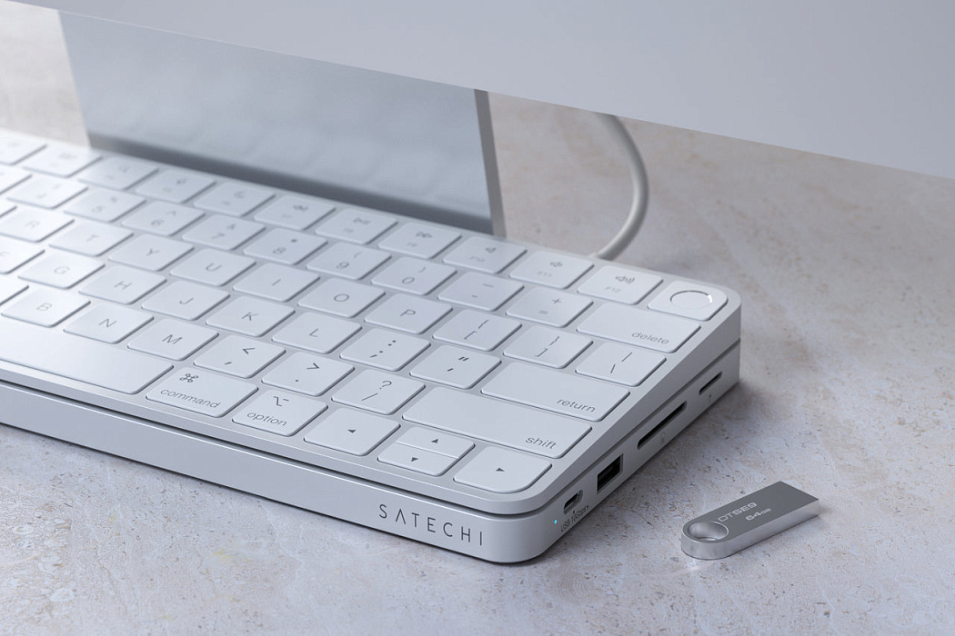 Док-станция Satechi USB-C Slim Dock для iMac 24" (Silver) купить в интернет-магазине icover
