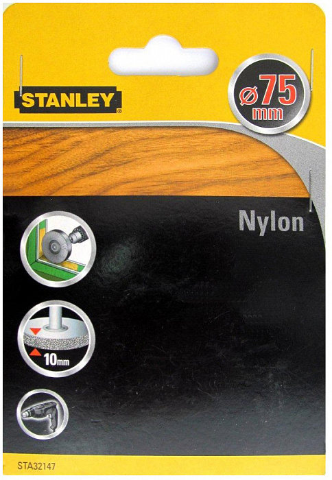 Щетка дисковая нейлоновая для дрели Stanley D 75 мм (32147-XJ) купить в интернет-магазине icover