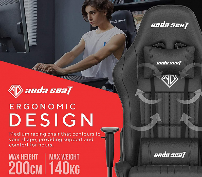 Игровое кресло AndaSeat Jungle M (Black) купить в интернет-магазине icover