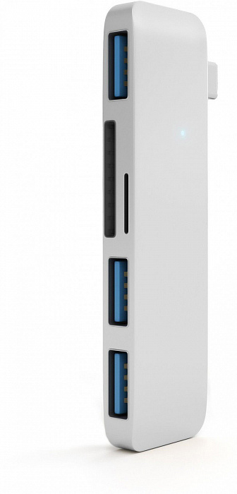 USB-концентратор Satechi Aluminum Combo (ST-TCUHS) USB Type C (Silver) купить в интернет-магазине icover