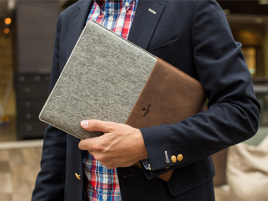 Кожаный чехол Stoneguard 541 (SGL541MB14PR-AS) для MacBook Pro 14 (Rust/Ash) купить в интернет-магазине icover